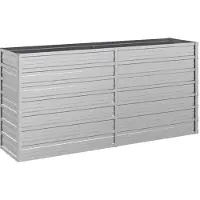 vidaXL Hochbeet Stecksystem aus verzinktem Stahl Pflanzbeet Gemüsebeet Blumenbeet für Garten Balkon Terrasse Außenbereich rechteckig 160x40x77 cm