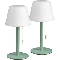 Luxus Europe - Tischlampe Billy Altgrün - Kabellose LED-Tischlampe für den Innenbereich