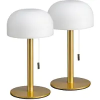 Luxus Europe - Tischlampe Bobby Gold - Kabellose LED-Tischlampe für den Innenbereich