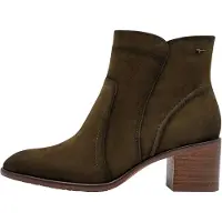 Tamaris Lederstiefel mit Reißverschluss, Blockabsatz und runder Kappe