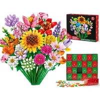 Dripio Adventskalender 2026, 24 Blumen-Bausätze, Kunstpflanzen-Set