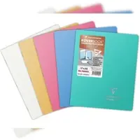 Clairefontaine 10x Koverbook Silver, Notizheft 17x22 cm, 48 Blatt Französische Lineatur 90g, blickdichter Einband aus Polypropylen - Sortiert 951441C