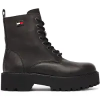 Tommy Hilfiger Schnürstiefeletten Tjw Platform Brushed Lth Boots EN0EN03141 Schwarz 48