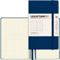 Leuchtturm Notizbuch Pocket, 342921, Karton Hardcover, Marine, 94 Blatt / 187 Seiten, 80 g/m2, dotted, A6