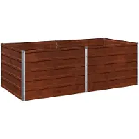 Syfax Hochbeet im Garten Rostig 160 x 80 x 55 cm Pappe