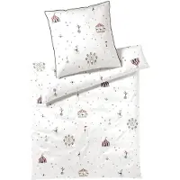 Elegante Mako Satin Bettwäsche Variete 135x200 cm + 80x80 cm weiss
