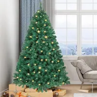 Eikuavons Weihnachtsbaum 180cm künstlicher Tannenbaum mit 250 LED, 860 Spitzen, Kunsttanne mit 8 Lichtmodi und Metallständer