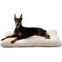 Sonstiges Hundebett XXL Waschbar Flauschig Weich Atmungsaktiv Rutschfest 121x75x11cm Beige