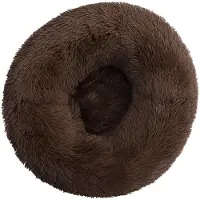 Sonstiges Hundebett Rund Plüsch Donut für Katzen und Hunde 110cm Braun Waschbar Anti Rutsch