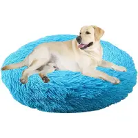 Sonstiges Hundebett Katzenbett Donut rund Ø60cm blau waschbar flauschig