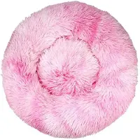 Sonstiges Hundebett Katzenbett Flauschig Rund 110cm Rosa Plüsch Donut Kissen