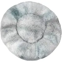 Sonstiges Hundebett Katzenbett Flauschig Rund Plüsch Donut Kissen 70cm Dunkelblau