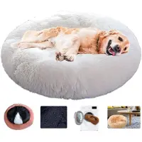 Sonstiges Hundebett Rund Donut Nest Waschbar Weiß Größe S 50cm