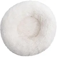 Sonstiges Hundebett Waschbar Rund Plüsch Donut 110cm Weiß 110x110x20cm