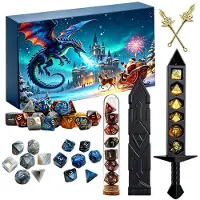 Merkloos Adventskalender mit einem Set von RPG-Würfeln