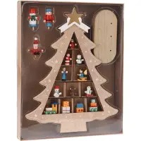 Wellhome - Holzbaum mit hängender Dekoration in Naturfarbe H. 30,5cm