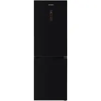 Heinner HCNF-HM400DINVGBKE++ Kühl-Gefrierkombination 400 L, No Frost, Dual Inverter, Schwarzes Glas
