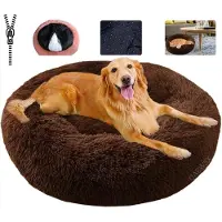Sonstiges Haustierbett flauschig, waschbar, dunkelbraun, 4XL (110cm)
