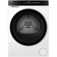 Haier HD100-C367LU1-S, Freistehend, Frontlader, Wärmepumpe, Schwarz, Weiß, Drehregler, Touchsteuerung, 126 l