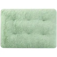 Sonstiges Hundebett Rechteckig Flauschig Plüsch Haustierbett Katzenbett Weich Warm Rutschfest Hellgrün XS 45x30cm