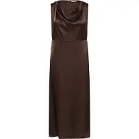 Culture Midikleid "Damen Kleid CUelodie", Damen, Gr. M, N-Gr, braun (coffee bean), Obermaterial: 100% Polyester PES., Kleider Midikleid