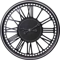 Koopman Wanduhr mit römischen Ziffern TIDLO, Silber-Finish, Ø 50 cm