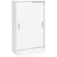 KADIMA DESIGN Aktenschrank WL5.817 Holz 60 x 107,5 x 28,5 cm Weiß, Design Mehrzweckschrank, Büroschrank Modern, Kommodenschrank Flurmöbel, Sideboard Flur Kommode,