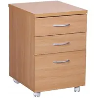 KADIMA DESIGN Rollcontainer – Buche, 40x60x45 cm, 3 Schubladen, Rollen, Modell OTTAWA