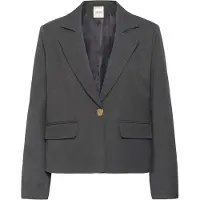 Cream Blusenblazer "Damen Blazer CRLonge", Damen, Gr. 38, grau (dunkelgrau melange), Obermaterial: 69% Polyester PES. 25% Viskose CV. 6% Elasthan EL., Blazer Blusenblazer