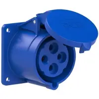 Pce 324-9f7 CEE-Anbausteckdose gerade (75x75mm) 32A 4p 9h IP44/IP54 3249f7