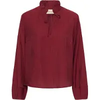 Cream Langarmbluse "Damen Bluse langarm CRTina", Damen, Gr. 38, rot (cabernet), Obermaterial: 80% Viskose CV. 20% Nylon NY., Blusen Langarmbluse