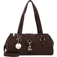 Tamaris Shopper "Shopper TAS Marina Suede", Damen, Gr. B/H/T: 34cm x 17cm x 11cm, braun (braun 200), Polyester, Taschen Shopper