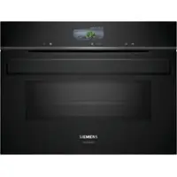 Siemens studioLine CM936GCB1 - iQ700 Backofen mit Mikrowelle mit 5 Jahre Garantie, Schwarz/Edelstahl, 60 x 45 cm