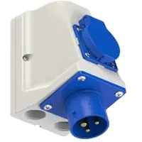 Pce 95213-6 CEE-Wandgerätestecker 16A 3p 6h IP44 mit Schutzkontaktsteckdose 952136