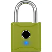 Aibecy T1004D Smart Fingerabdruck-Vorhängeschloss Bluetooth, wiederaufladbar, schlüssellos, 20 Fingerabdrücke, Notentriegelung, IP65 Wasserdicht, Grün
