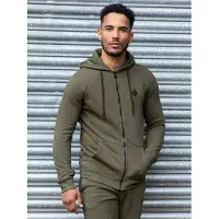 Enzo | Herren Zip Up Hoodie Trainingsanzug Set - Khaki