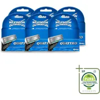Wilkinson 6 x Quattro Ersatzklingen mit Präzisionstrimmer - Großpackung - 6 Stücke