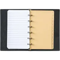 Brunnen Ringbuch A7 Kunstleder 6 Ringe 10mm incl. Einlage schwarz