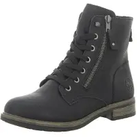 Rieker Damen Schnürstiefeletten Schwarz Synthetik Größe: 37