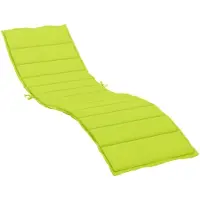 vidaXL Sonnenliegen Auflage Liegenpolster Sitzkissen Sitzpolster Gartenliege Terrasse Balkon Liegenauflage Kissen Länge 200 cm Breite 50 cm Hellgrün 200 x 70 x 3 cm