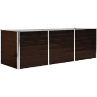 Generisch Hochbeet Metall Pflanzbeet für Gemüse Blumen und Kräuter Gartenbeet Pflanzkasten aus Stahl für Balkon Terrasse und Garten Bepflanzung Braun 400 x 80 x 77 cm B x B x H