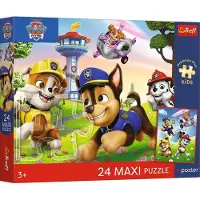Trefl Puzzle Premium Plus Paws Patrol: Happy Walkthrough MAXI fü r Kinder, 24 Stü ck