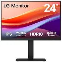 LG 24BA55W-B, 61 cm (24"), 1920 x 1200 Pixel, WUXGA, 5 ms, Schwarz