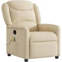 vidaXL Massagesessel Creme Stoff
