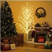 Goplus 180 cm LED Baum, Lichterbaum Weihnachten mit 168 LED Crackle-Baumkugeln warmweiß, künstlicher Weihnachtsbaum für Zuhause, Party & Geburtstag