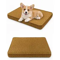 FORTISLINE Hundebett Hundekissen Hundematte Cord 45X65X8 Cm Honiggelb