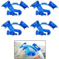 OEM Aquarium-Slanghalter für Glas-Aquarien - Blaue Slanghalterung für 4 Stück - Wasserhahnhalterung für Aquarien - Glas-Slanghalterung für 1-13 mm dickes Glas - Blauer Slanghalter