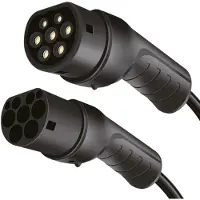 Logilink EVC0125, Schwarz, Typ 2, Typ 2, Schwarz, Gerade, Gerade