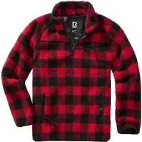Brandit modernes Herren Sweatshirt Rot/Schwarz