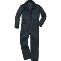 Brandit Tank Jumpsuit Herren gefütterte Panzerkombi Military Overall mit Reißverschlusstaschen Schwarz